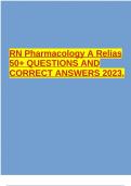 ATI PHARMACOLOGY DETAILED ANSWER KEY 2023/2024 RN 46 C9 Pharmacology.  2 Exam (elaborations) RN Pharmacology A Relias 50+ QUESTIONS AND CORRECT ANSWERS 2023.  3 Exam (elaborations) ATI Pharmacology PROCTORED STUDY GUIDE COMPLETE 2023.  4 Exam (elaboration