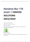 Hondros Nur 176  exam 1 VERIFIED  SOLUTIONS  2023//2024