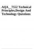 AQA_7552 Technical Principles, Design And Technology Questions
