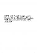 NRNP 6568 Week 5 Comprehensive Practice Review Final Exam Questions With Answers Latest Graded 100% 2023/2024