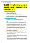 Nur 280 comprehensive review comp 1 comp 2 comp 3  100% VERFIED ANSWERS 2023 GALEN