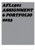 AFL1501 Assignment 6 Portfolio Semester 1 2023 
