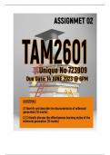 TAM2601 ASSIGNMET 02 2023
