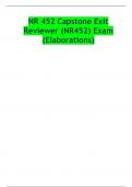 NR 452 Capstone Exit Reviewer Exam (elaborations)