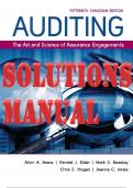 SOLUTIONS MANUAL for Auditing: The Art and Science of Assurance Engagements 15th Canadian Edition. by Alvin Arens; Randal Elder; Mark Beasley; Chris Hogan & Joanne C. Jones ISBN 9780136692249. Complete Chapters 1-20.
