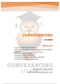 Exam (elaborations) LPL4804 - Conveyancing (LPL4804) 