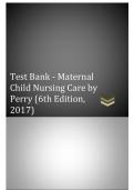 Maternal Child Nursing Care 6th Edition-2017-TESTBANK SOLUTIONS