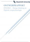 Ontwerprapport project DTZ2022: Design thinking & Digitale zorgtechnologie