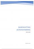 Samenvatting Automatisering behorende bij het vak Instrumentele analyse 2 (Behaald resultaat: 18/20)