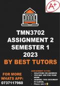 TMN3702 Assignment 2 2023 (Answers)