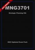 MNG3701 Updated Exam Pack (2023) Oct/Nov - Strategic Planning IIIA [A+]