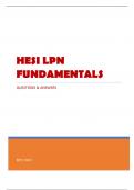 HESI LPN FUNDAMENTALS QUESTIONS & ANSWERS BEST 2023