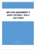MIP1502 Assignment 3 2023 (787060) - DUE 4 July 2023