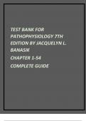 Test Bank For Pathophysiology 7th Edition 2024 update by Jacquelyn L. Banasik Chapter 1-54 Complete Guide.pdf