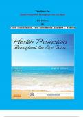 Test Bank - Health Promotion Throughout the Life Span   8th Edition By Carole Lium Edelman, Carol Lynn Mandle, Elizabeth C. Kudzma | Chapter 1 – 25, Complete Guide 2023|