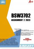 BSW3702 ASSIGNMENT 2 2023 - DUE 27 July 2023