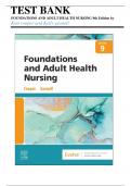 Test Bank for Foundations and Adult Health Nursing 9th Edition Cooper Chapter 1 - 58 Updated 2023