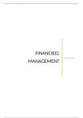 Samenvatting -  Financieel management 