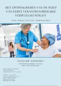 Adviesverslag/Scriptie + beoordeling en feedback docent (Beoordeling 8,7) - Optimaliseren van de inzet van de Eerst Verantwoordelijke verpleegkundigen