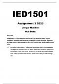 IED1501 ASSIGNMENT 3 2023