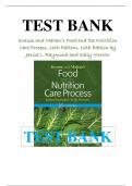 Krause and Mahan’s Food and the Nutrition Care Process, 16th Edition, 16th Edition by Janice L Raymond and Kelly Morrow Test Bank