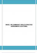 NR442 - RN COMMUNITY HEALTH PRACTICE ASSESSMENT B (50 ITEMS) WITH VERIFIED ANSWERS