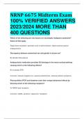 NRNP 6675 Midterm Exam 100% VERIFIED ANSWERS  2023/2024 MORE THAN  400 QUESTIONS
