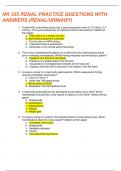 NR 325 RENAL PRACTICE QUESTIONS WITH ANSWERS (RENAL/URINARY)
