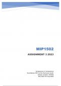 MIP1502 ASSIGNMENT 3 2023