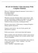 BUAD 110 Module 2 Quiz Questions With Complete Solutions