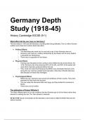 CIE IGCSE History Germany Depth Study