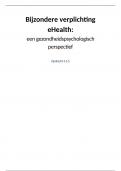 Bijzondere verplichting eHealth:een gezondheidspsychologisch perspectief opdracht 4.3.5