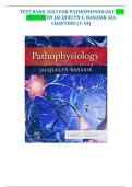 TEST BANK 2023 FOR PATHOPHYSIOLOGY 7TH EDITION BY JACQUELYN L. BANASIK ALL CHAPTERS (1-54)
