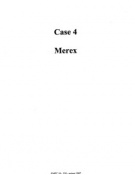 Financial Accounting - Case uitwerking - Merex 