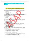 ATI Nutrition Proctored Exam 2023 Questions and Answers. ATI Nutrition Proctored-Questions and Answers