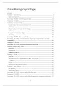 TENTAMEN: College Aantekeningen en Samenvattingen - Ontwikkelingspsychologie (200300155) - Ontwikkelingspsychologie, Human Development