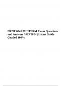 NRNP 6541 Midterm Exam Questions With Answers 2023/2024 (Latest Graded A+)