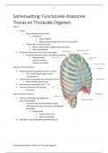 Samenvatting Functionele Anatomie van de Thorax en Thoracale Organen