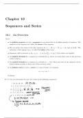 MATH 181 - Sequences and Series Overview Lecture Notes