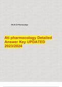 ATI PHARMACOLOGY DETAILED ANSWER KEY 2023/2024 RN 46 C9 Pharmacology.