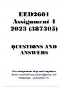 EED2601 Assignment 4 2023 (387305)
