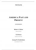 Excel in Your Exams with the In-depth [America Past and Present, Volume 1,Divine,10e] Test Bank