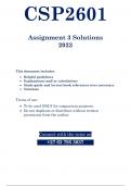 CSP2601 - ASSIGNMENT 3 SOLUTIONS - 2023
