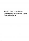 MN 553 Final Exam Review | Questions With Correct Answers| Latest Graded A+