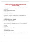 HARR Clinical Endocrinology questions with correct answers