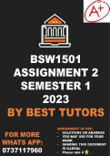 BSW1501 Assignment 2 2023 (ANSWERS)
