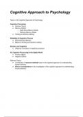 IB PSYCHOLOGY: Cognitive Approach to Psychology (Paper 1 ERQ Notes)