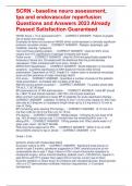 SCRN - baseline neuro assessment, tpa and endovascular reperfusion Questions and Answers 2023 Already Passed Satisfaction Guaranteed