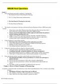NR 508 ADVANCED PHARMACOLOGY FINAL QUESTIONS 100% Verified Solutions( Graded A)