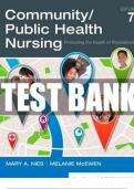 Test Bank For Community Public Health Nursing 7th Edition by Mary A. Nies, Melanie McEwen | Complete Guide 2022/2023